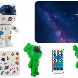 Bluetooth Speaker(Music) with Astronaut Galaxy Projector,360° Rotation LED/Nebula Star Sky Space,Adjustable Head with Remote