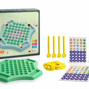 Memory Flip Chess Game,Montessori Matching Board Games with Animal & Fruit Tokens | Educational Brain Teaser Development Activities for Kids & Families, Multicolor